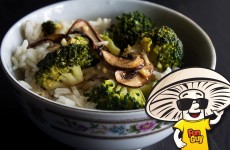 Garlic Ginger Broccoli and Mushroom Stir Fry