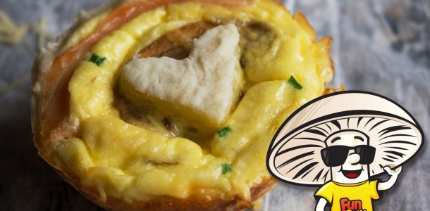 Mini Mushroom and Salmon Valentine's Day Quiches