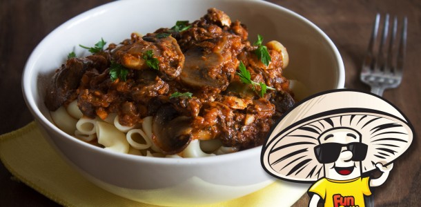 FunGuy Mushroom Sardine Tomato Pasta