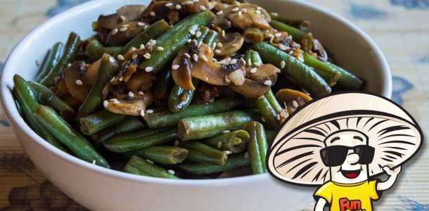 Sesame Green Beans and Mushrooms