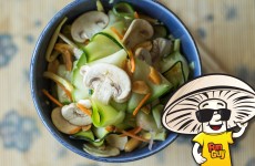 FunGuy Mushrooms Zucchini Marinated Salad With Asian Dressing