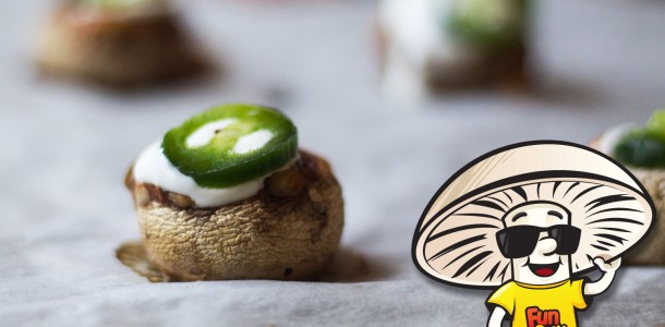Cheesy Jalapeno Salsa FunGuy Mushroom Stuffers