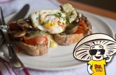 FunGuy Mushrooms Brie Toast And Eggs
