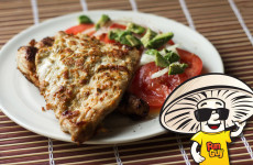 FunGuy Mushroom Crusted Chicken Cutlets with Salad