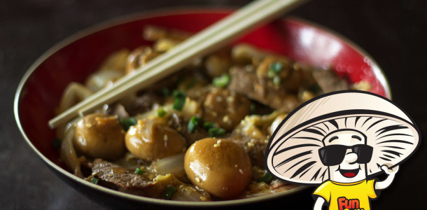 Teriyaki Beef and FunGuy Mushrooms with Napa Cabbage
