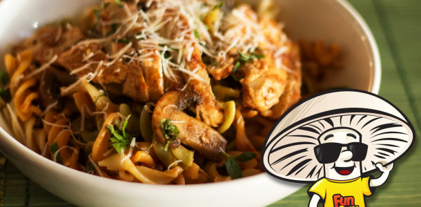 FunGuy Sundried Tomato Pesto Pasta With Chicken Cutlets