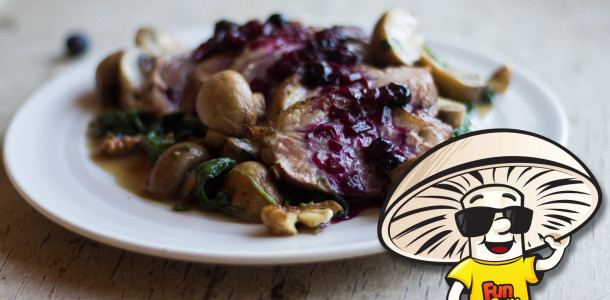 FunGuy’s Seared Duck Breast with Blueberry Chutney
