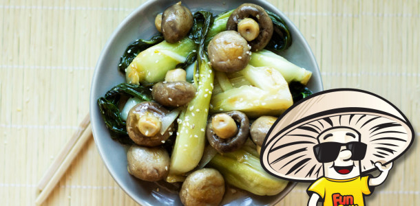 Braised FunGuy Mushrooms and Bok Choy