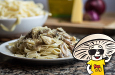 FunGuy Mushrooms Creamy Artichoke Heart Fettuccine