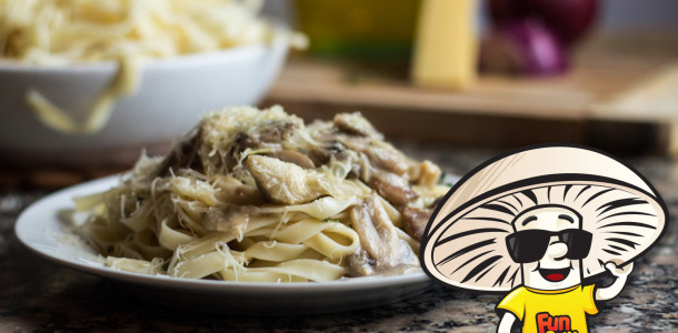 FunGuy Mushrooms Creamy Artichoke Heart Fettuccine
