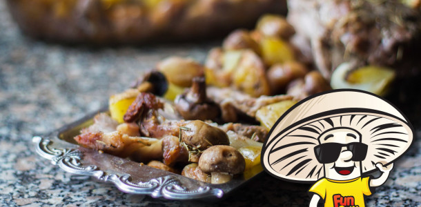 Pork Roast with FunGuy Mushrooms and Chestnuts