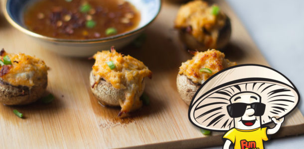 Crab Rangoon Stuffed FunGuy Mushrooms