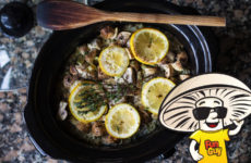 Crockpot Lemon Chicken and FunGuy Mushrooms with Rice