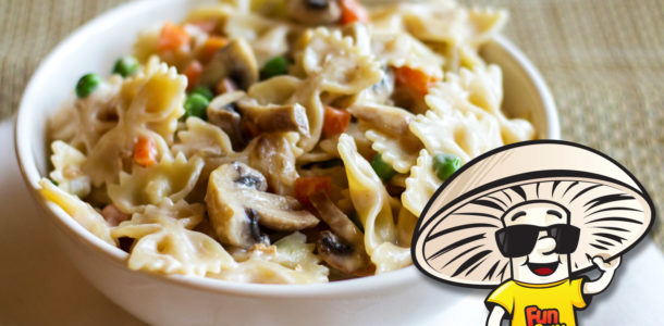 FunGuy Spring Bow Tie Pasta with Four Cheese Alfredo Sauce