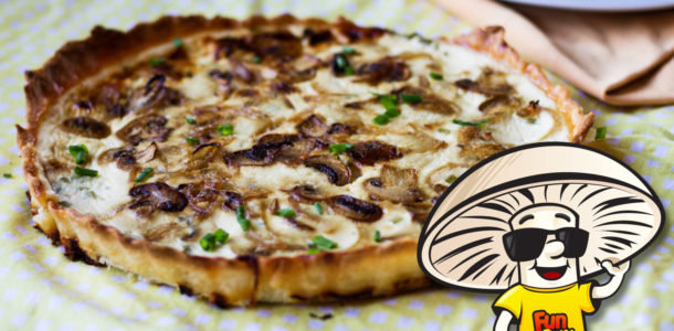 Bluecheese, Caramelized Onion and FunGuy Mushroom Quiche