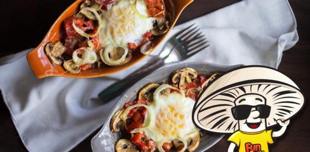 FunGuy Baked Eggs and Tomatoes