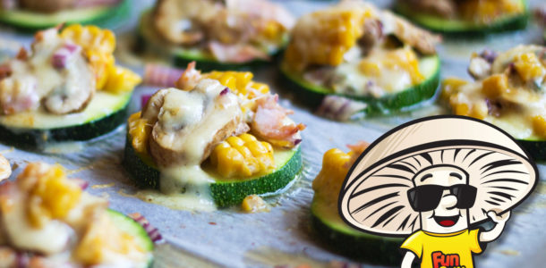 FunGuy's Summer Zucchini Blue Cheese Corn Bites