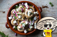Marinated FunGuy Mushrooms with Feta and Herbs