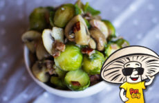 Honey Butter Sautéed FunGuy Mushrooms and Brussel Sprouts