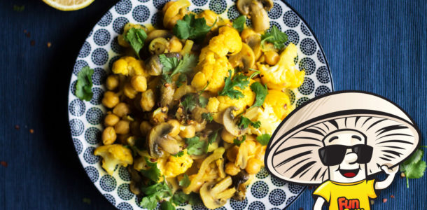 FunGuy's Coconut Curry Cauliflower and Chickpeas