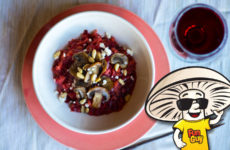 Beet Risotto with FunGuy Mushrooms and Feta
