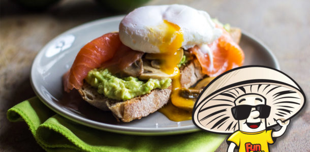FunGuy's Avocado Toast with Smoked Salmon and Poached Egg