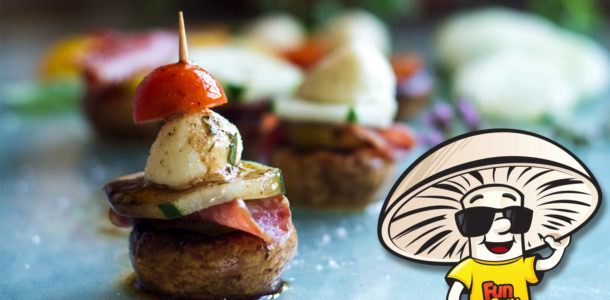 FunGuy Balsamic Grilled Mushroom Antipasti Stacks