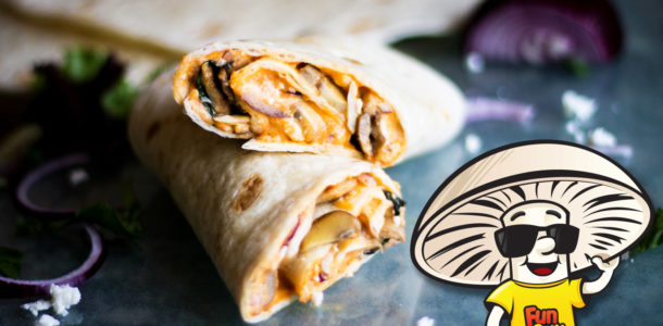 Mediterranean FunGuy Red Pepper Hummus Wraps