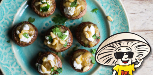 Baba Ganoush Goat cheese Pine nuts and Honey Stuffers