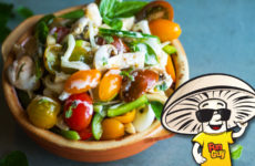 FunGuy Mushroom and Cherry Tomato Salad with Caesar Dressing