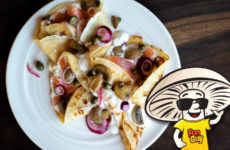 FunGuy’s Crepes and Lox with Quick Pickled Red Onions