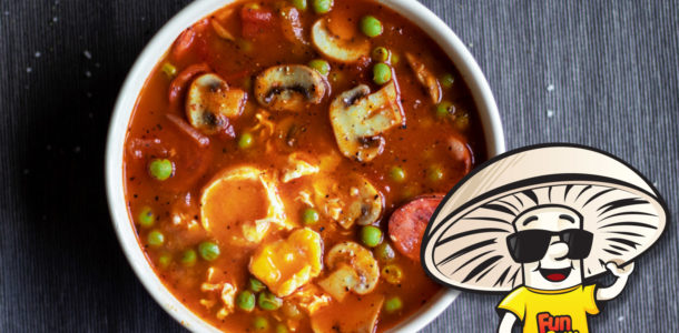 FunGuy’s Portuguese Stewed Peas and Poached Eggs