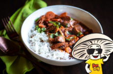 FunGuy's Mushroom Bourguignon with Rice