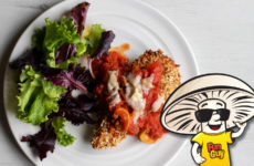 Baked Oat Crusted Chicken Parmesan with FunGuy Marinara Sauce