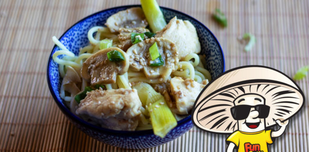 FunGuy’s Chicken and Mushroom Mirin Ramen Stirfry