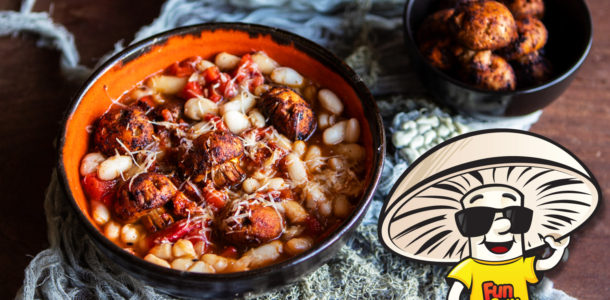 White Bean Chili with Diablo FunGuy Skulls