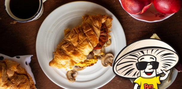 FunGuy’s Scrambled Eggs and Tomato Croissant Sandwich