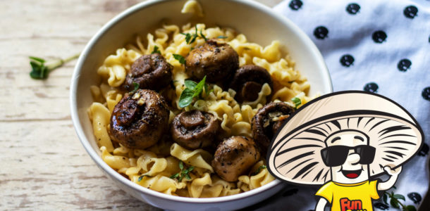 Butter and Herb Roasted FunGuy Mushrooms with Pasta