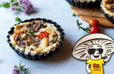 FunGuy Mushroom and Cherry Tomato Mini Cheese Tarts