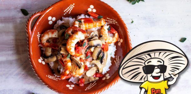 FunGuy’s Shrimp Scampi and Tomatoes with Rice