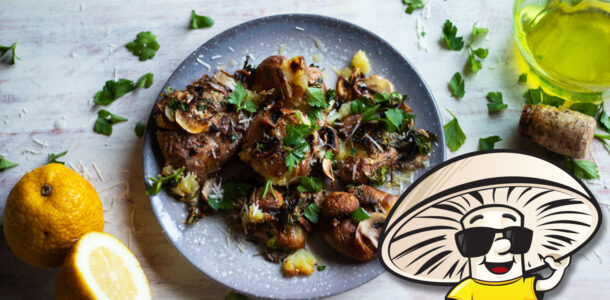 FunGuy’s Roasted Garlic Parmesan Punched Potatoes