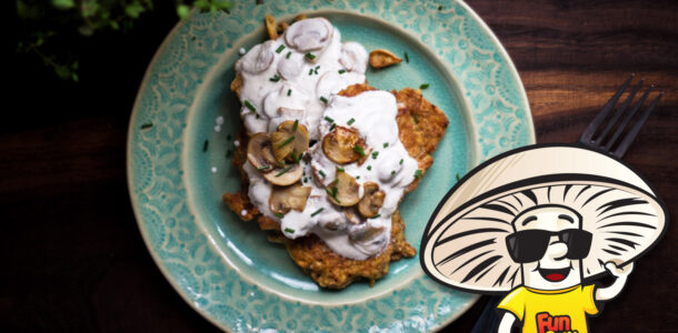 Irish Boxty and Whisky Cream FunGuy Mushroom Sauce
