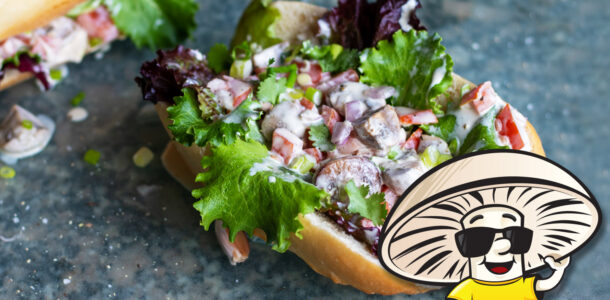 Creamy Sautéed FunGuy Mushroom and Tomato Sandwich Rolls