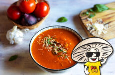 FunGuy's Roasted Tomato, Garlic, and Mushroom Soup