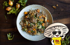 FunGuy's Oyster Mushroom Wild Rice with Butternut Squash and Arugula