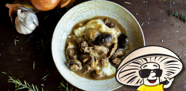 FunGuy's Whiskey Beef Tips and Mushrooms