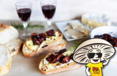 Port Wine FunGuy Mushrooms on Camembert Toast