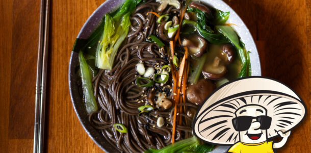 FunGuy’s Shiitake Bok Choy and Soba Miso Soup