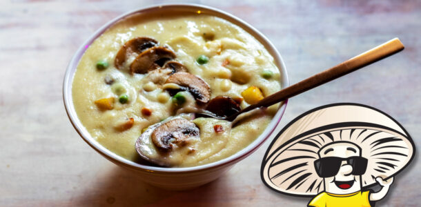 FunGuy’s Spring Thyme Potato and Peas Soup