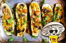 FunGuy’s Cherry Tomato and Curried Couscous Stuffed Zucchini